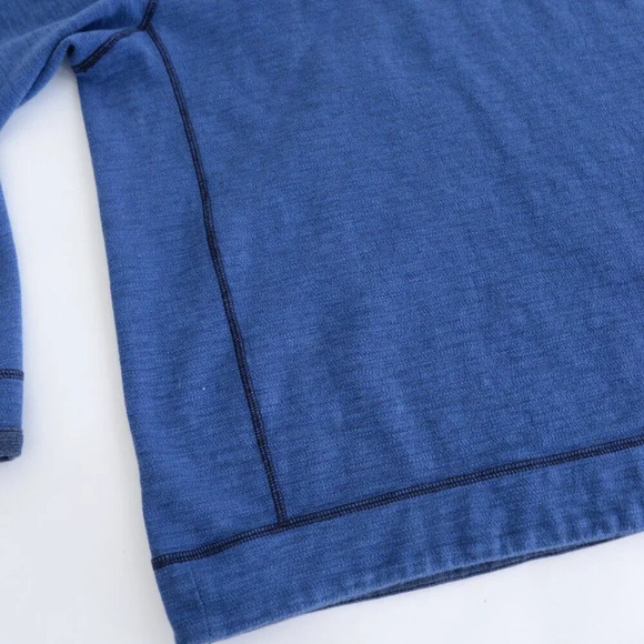 Tommy Bahama New England Patriots Navy Blue Reversible Half Zip Pullover Sweater - Picture 8 of 11